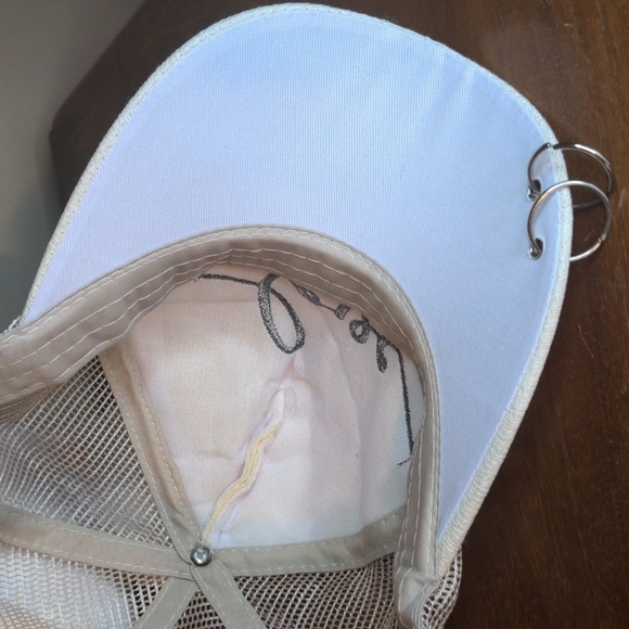 BEACH LOVE TRUCKER HAT Adjustable Snap Back  Ringed Brim - Picture 6 of 8